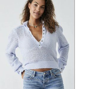 Free People Peri Ice Care Snowdrift Pullover Sweater NWOT